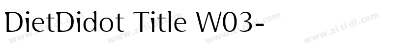 DietDidot Title W03字体转换